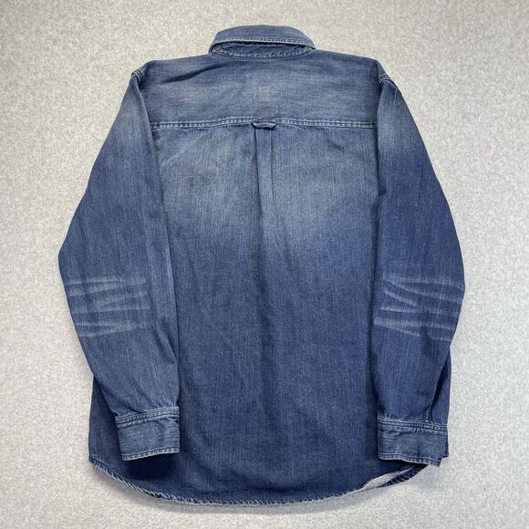 Harley-Davidson Denim Button-Down Shirt Men’s XL Blue Prison Style Workwear - Picture 9 of 13
